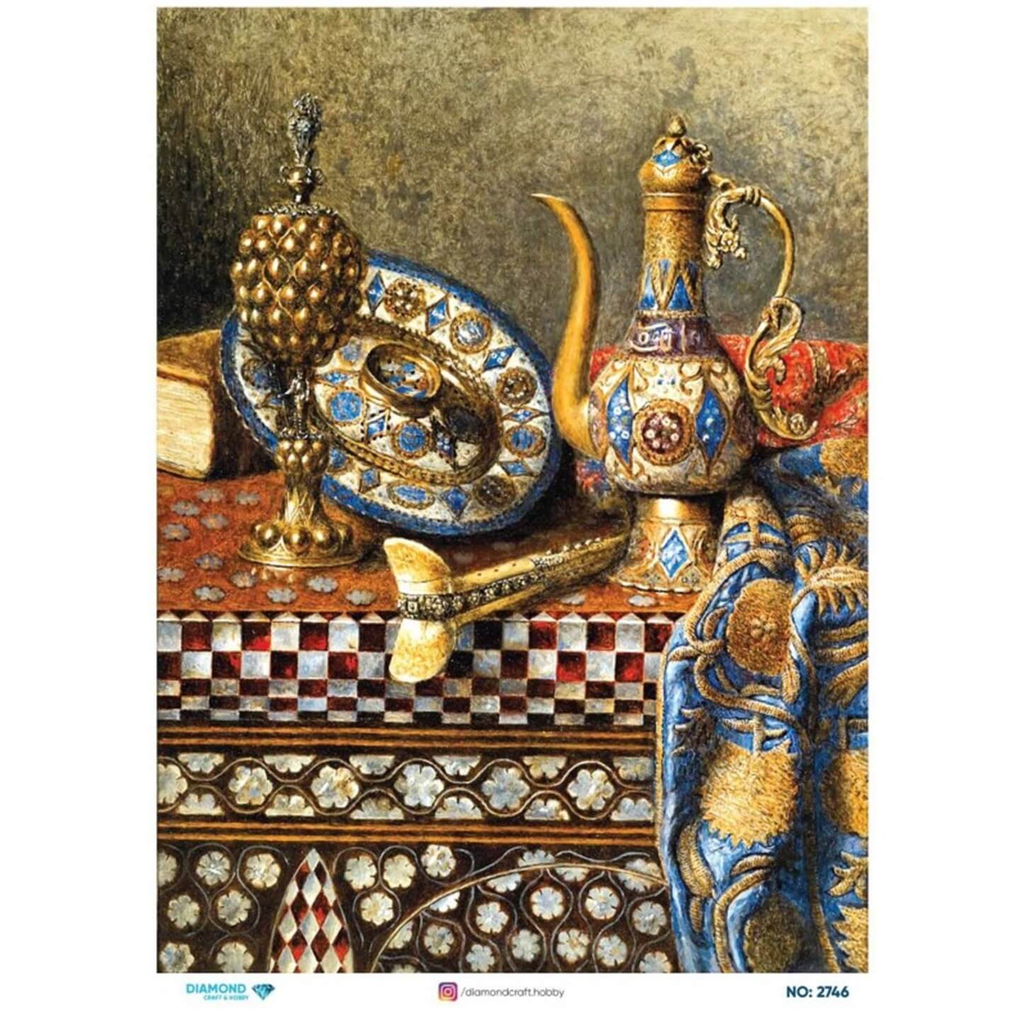 ديكوباج ورق الأرز الماسي 2746