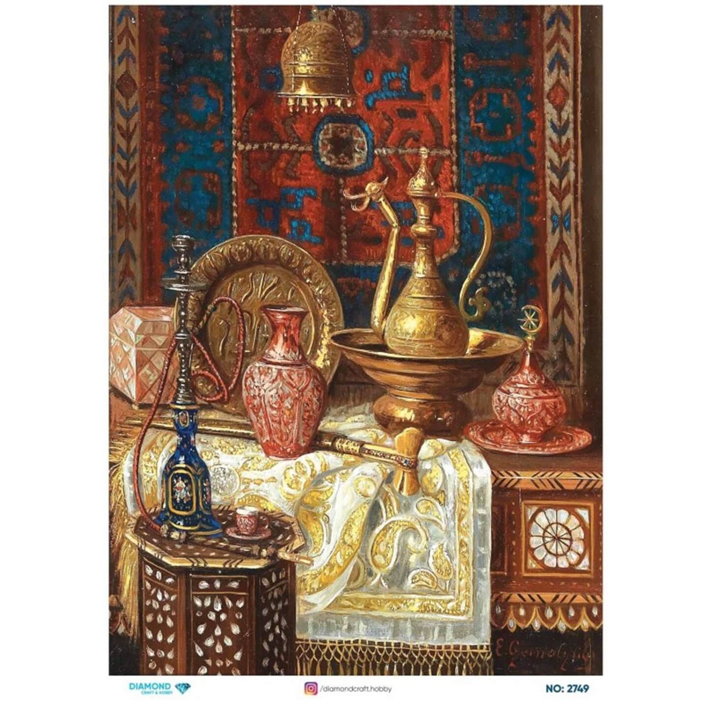 ديكوباج ورق الأرز الماسي 2749