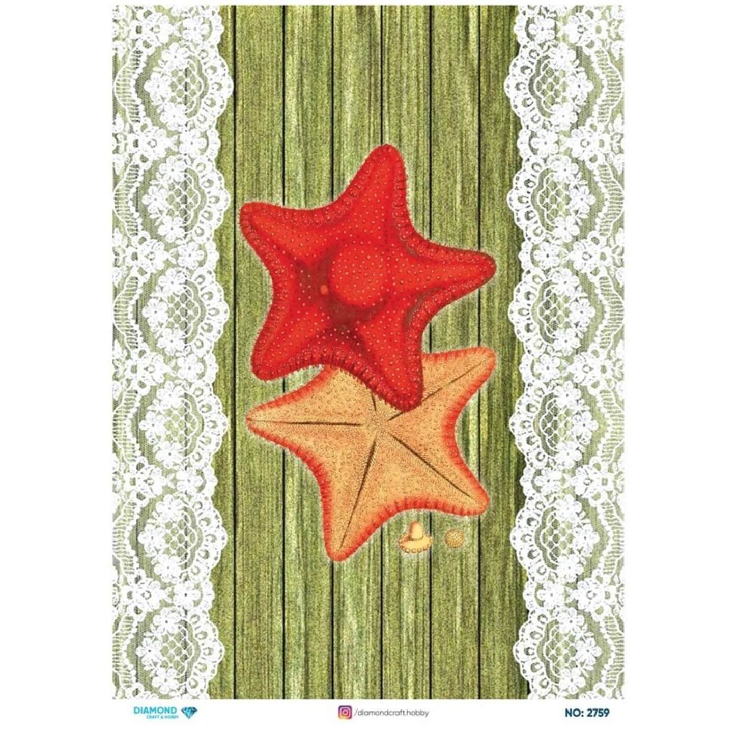 ديكوباج ورق الأرز الماسي 2759