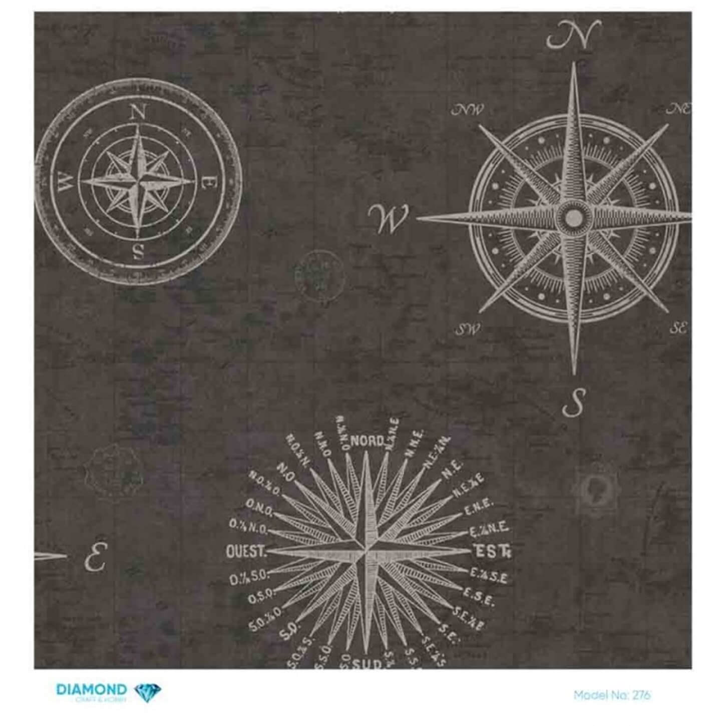 Декупаж рисовой бумагой ромб 276