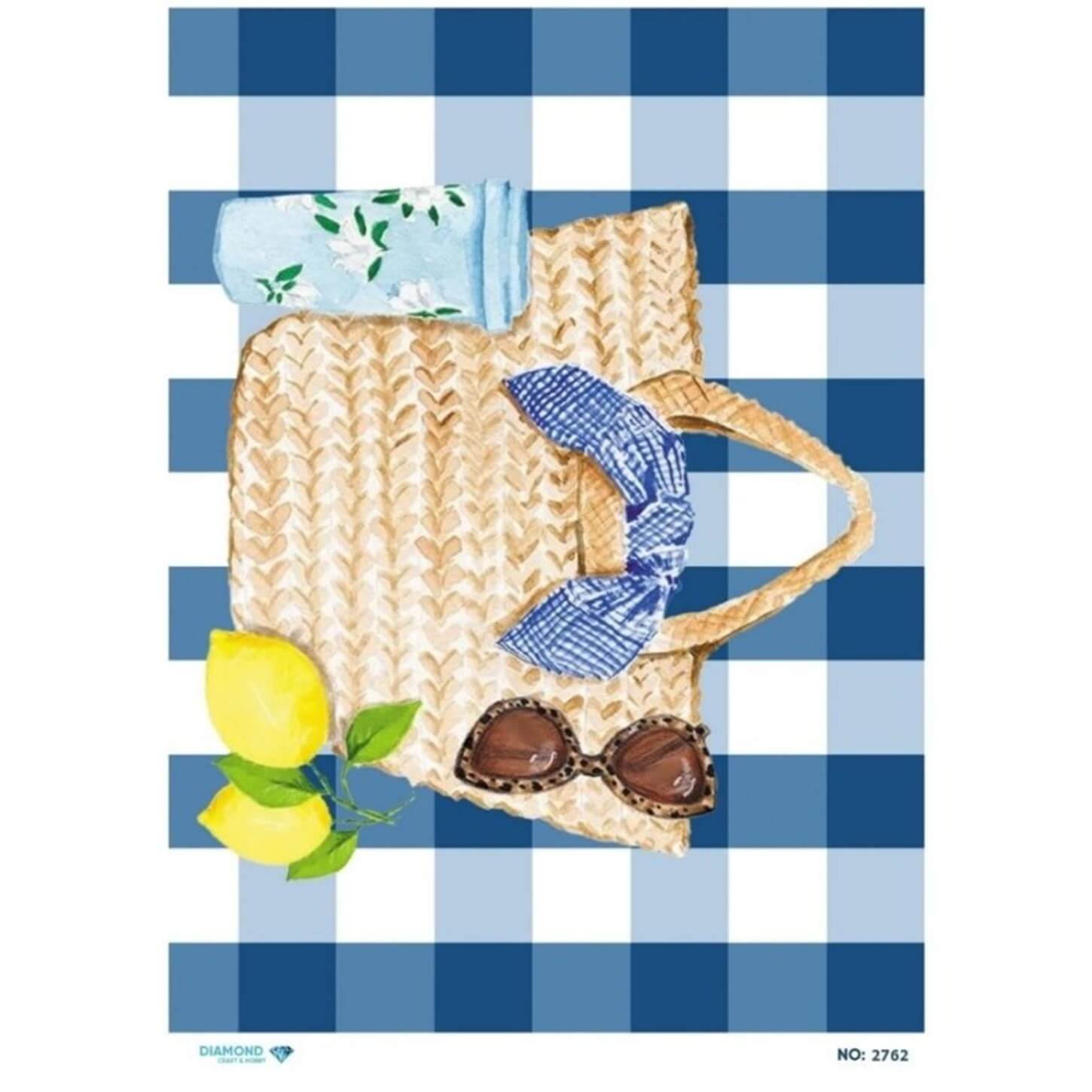 ديكوباج ورق الأرز الماسي 2762