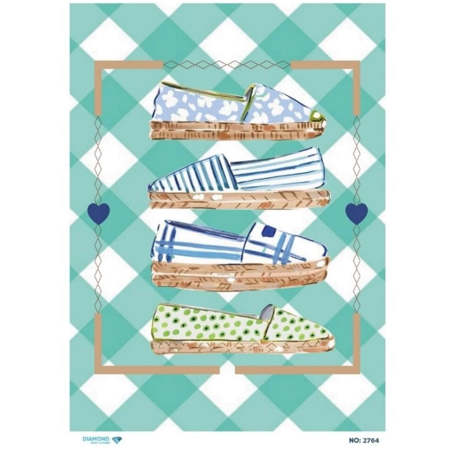 ديكوباج ورق الأرز الماسي 2764