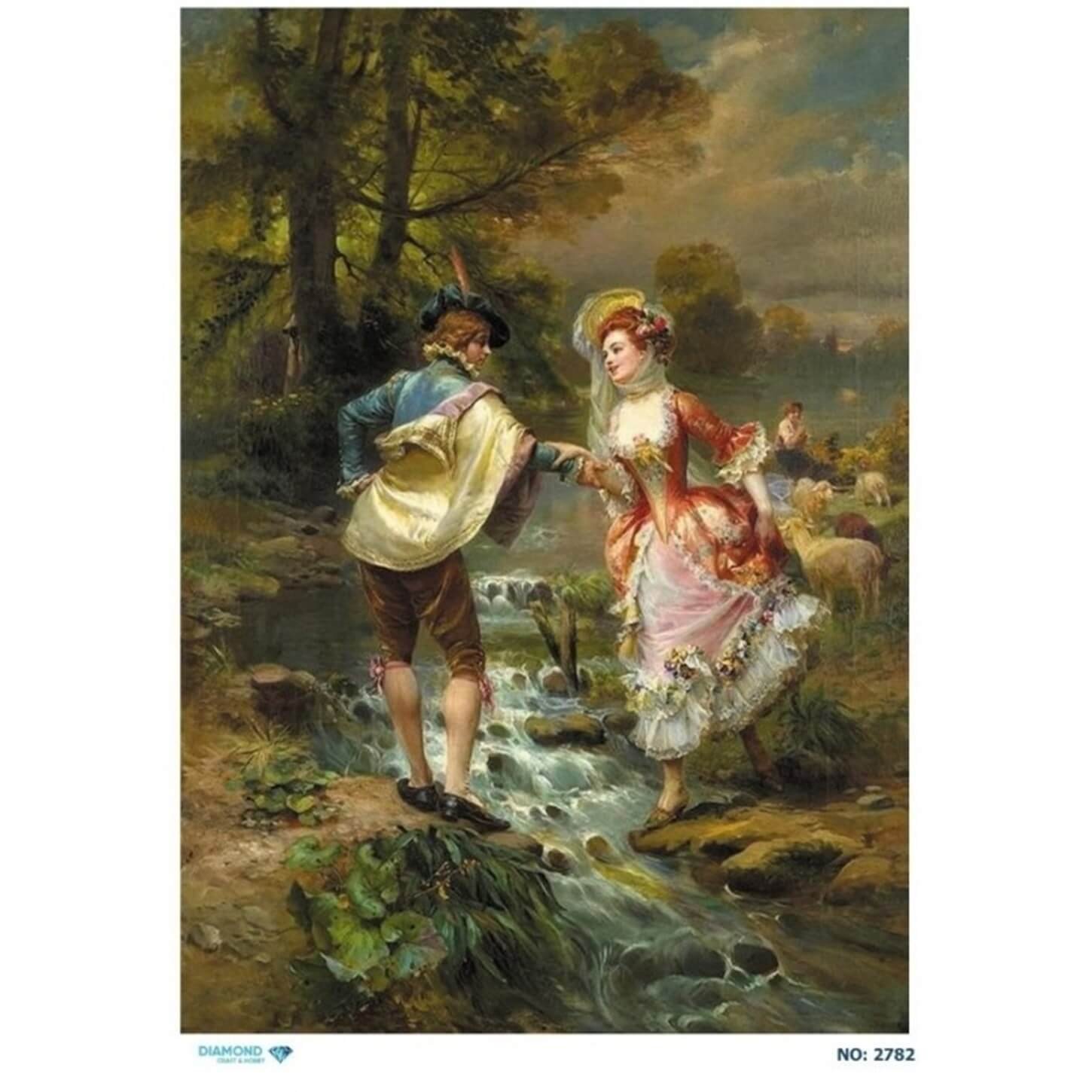 ديكوباج ورق الأرز الماسي 2782