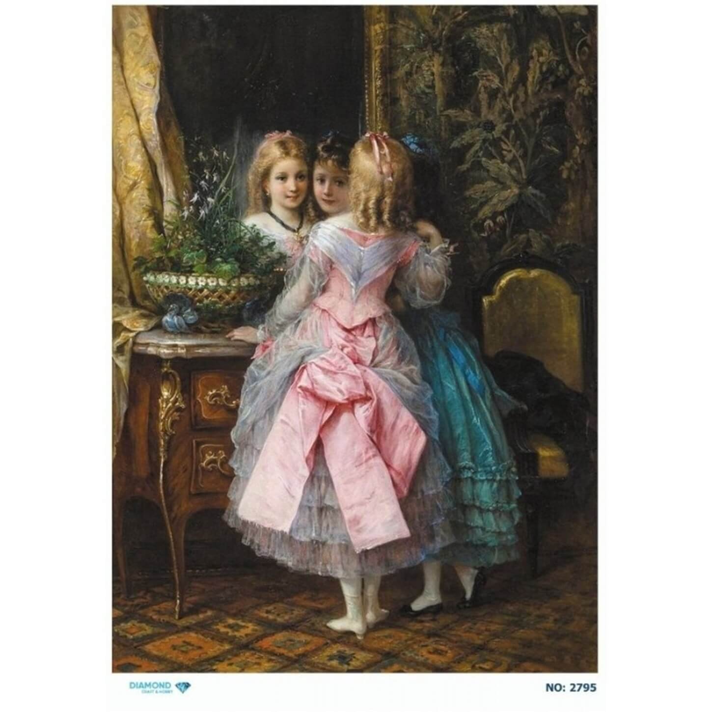 ديكوباج ورق الأرز الماسي 2795