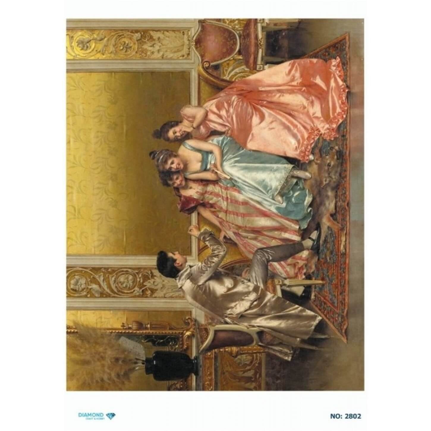 ديكوباج ورق الأرز الماسي 2802