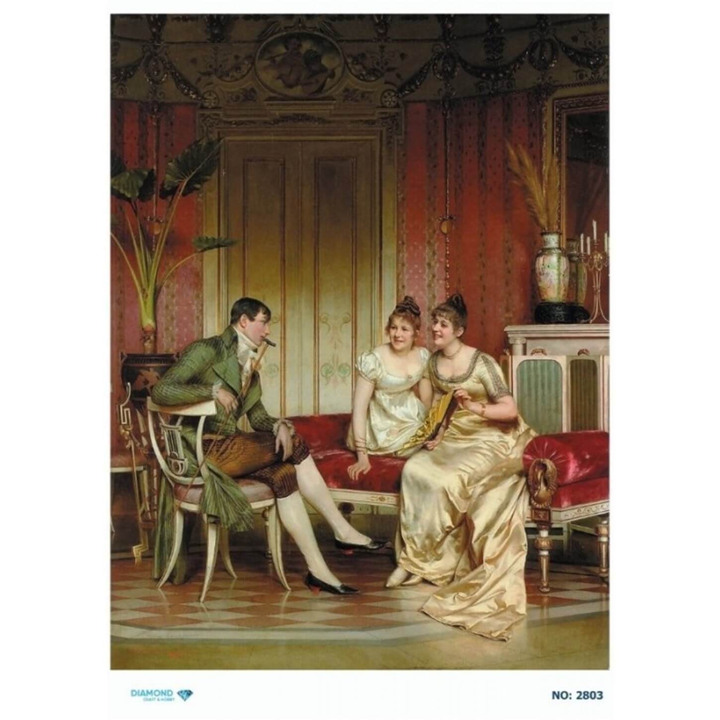 ديكوباج ورق الأرز الماسي 2803