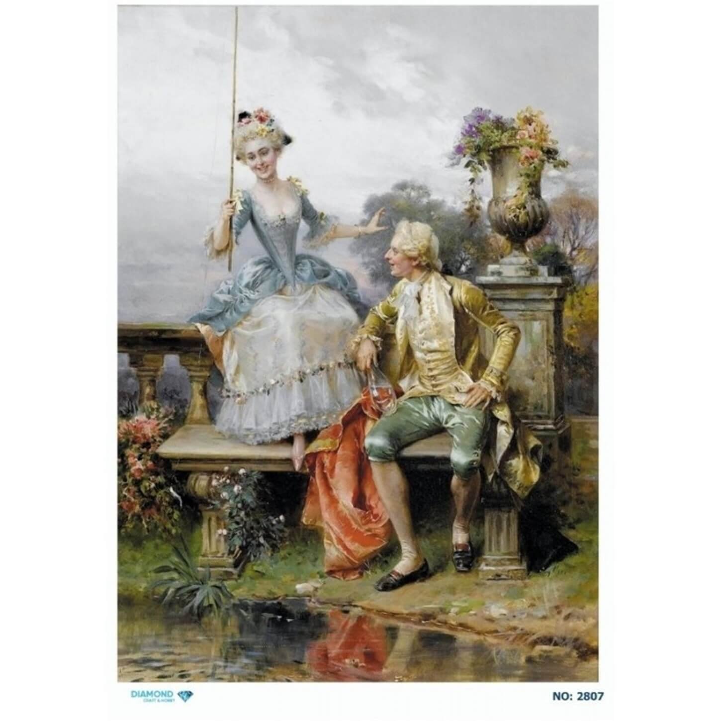 ديكوباج ورق الأرز الماسي 2807