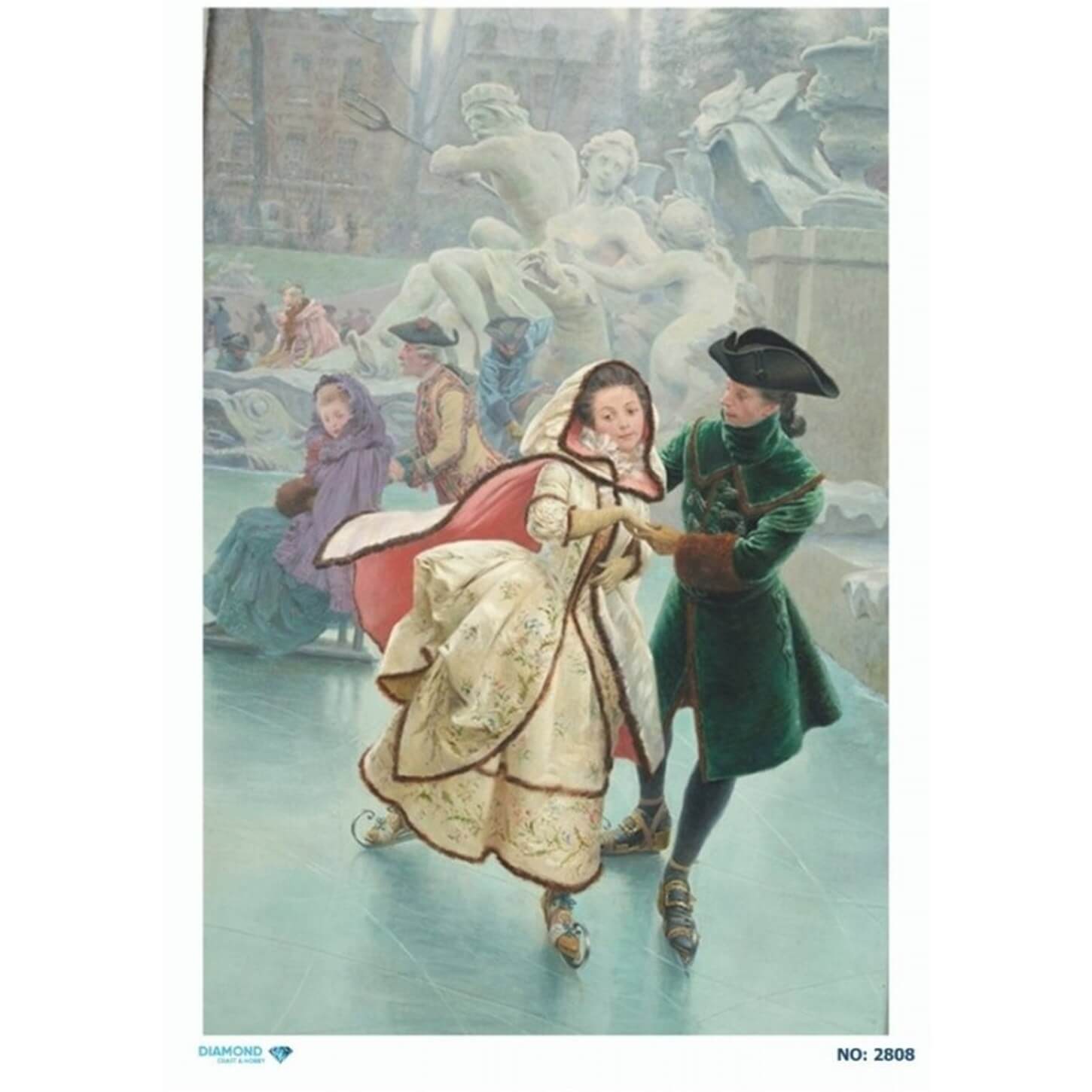 ديكوباج ورق الأرز الماسي 2808