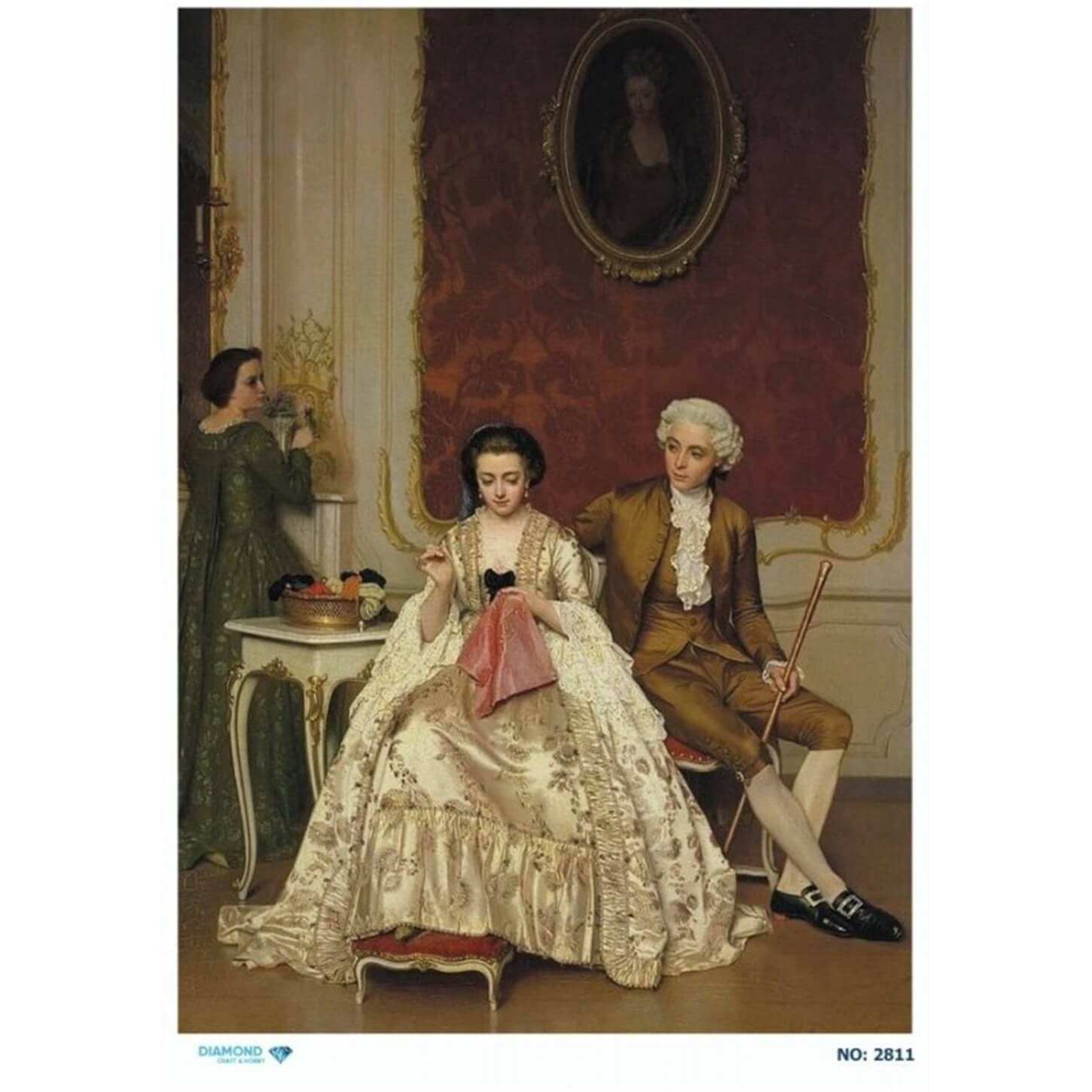 ديكوباج ورق الأرز الماسي 2811