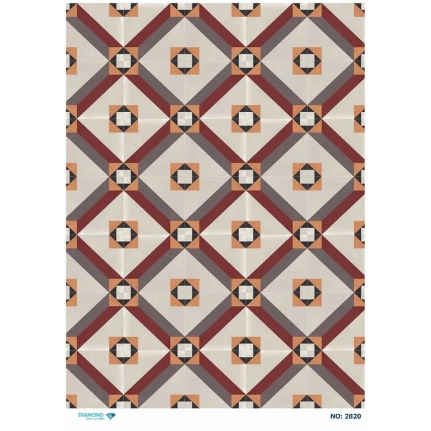 ديكوباج ورق الأرز الماسي 2820