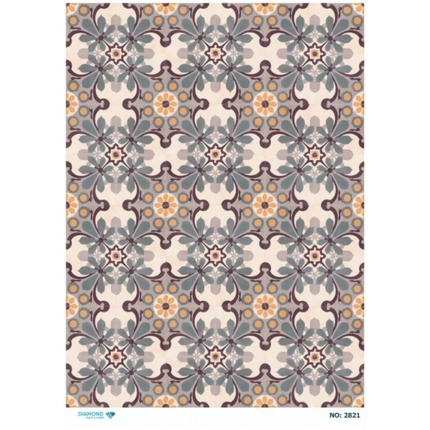 ديكوباج ورق الأرز الماسي 2821