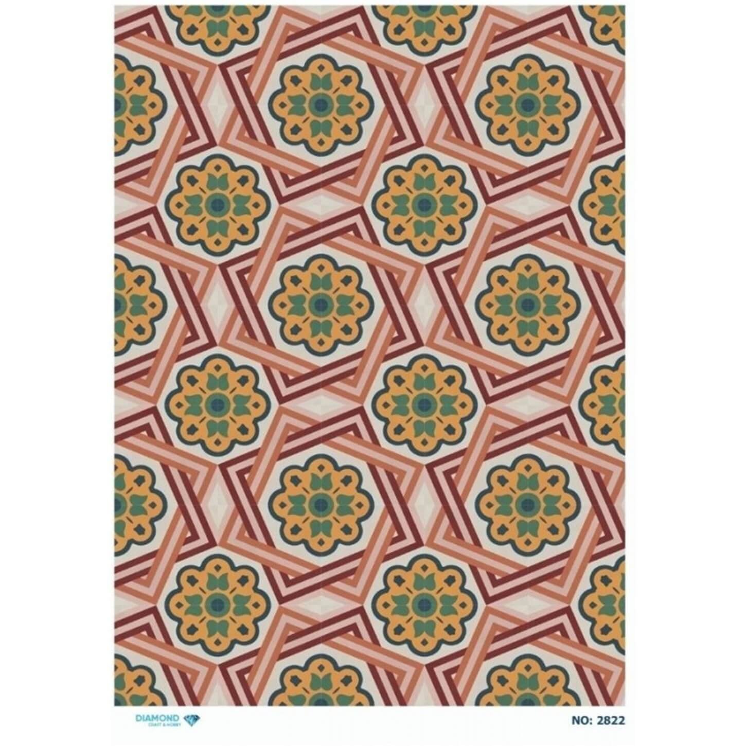 ديكوباج ورق الأرز الماسي 2822