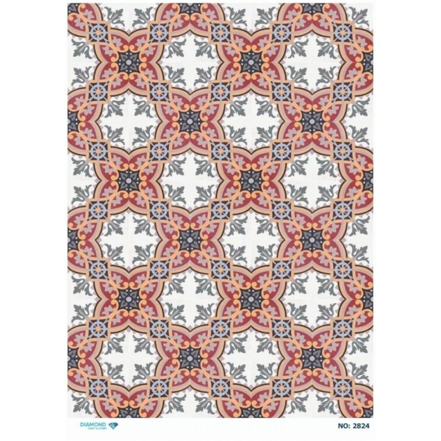 ديكوباج ورق الأرز الماسي 2824