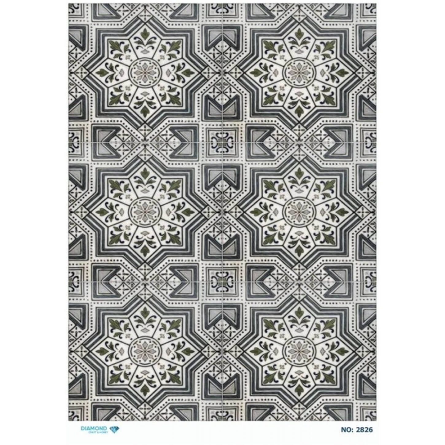 ديكوباج ورق الأرز الماسي 2826