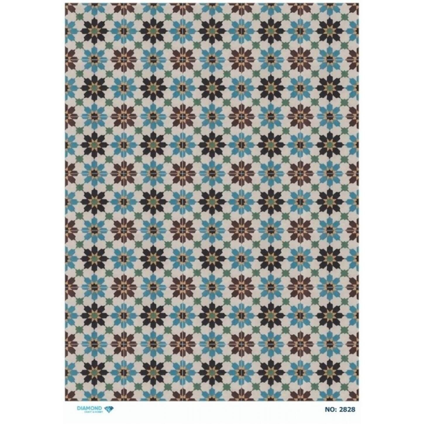 ديكوباج ورق الأرز الماسي 2828