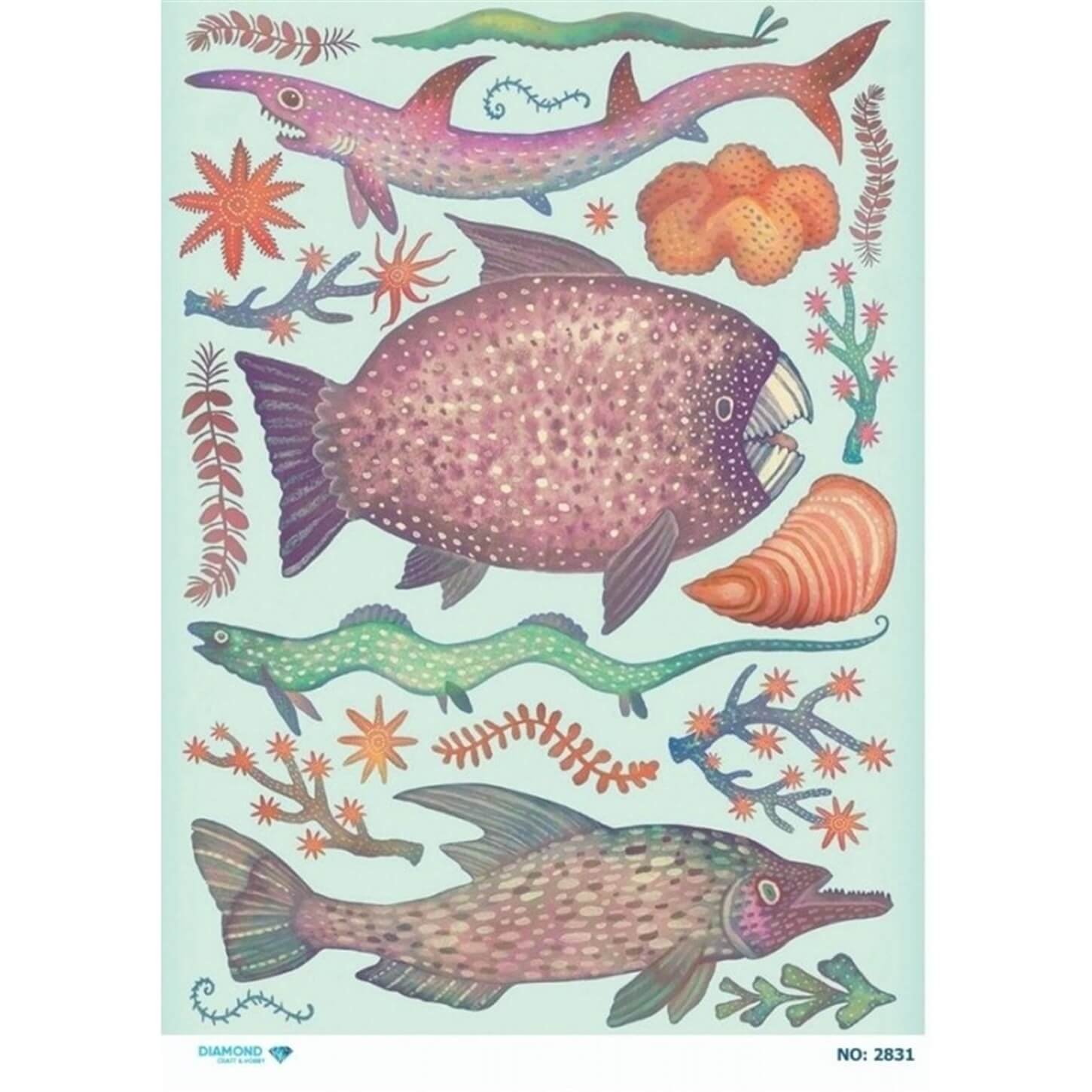 ديكوباج ورق الأرز الماسي 2831