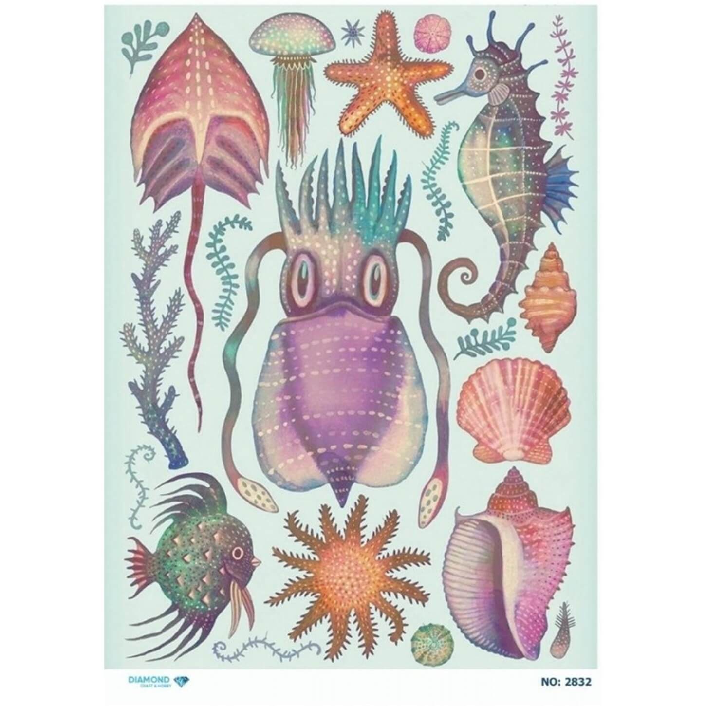 ديكوباج ورق الأرز الماسي 2832