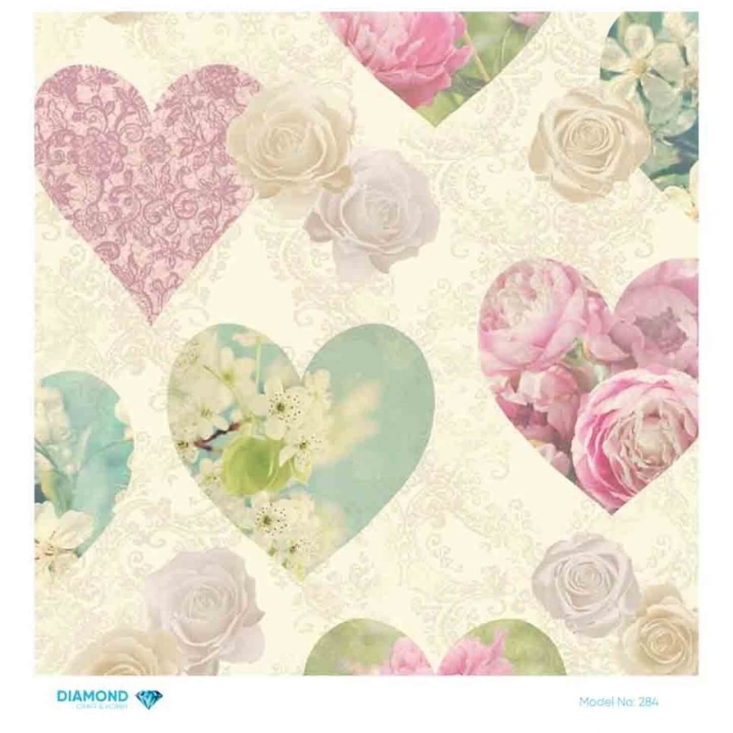 Декупаж рисовой бумагой с бриллиантами 284