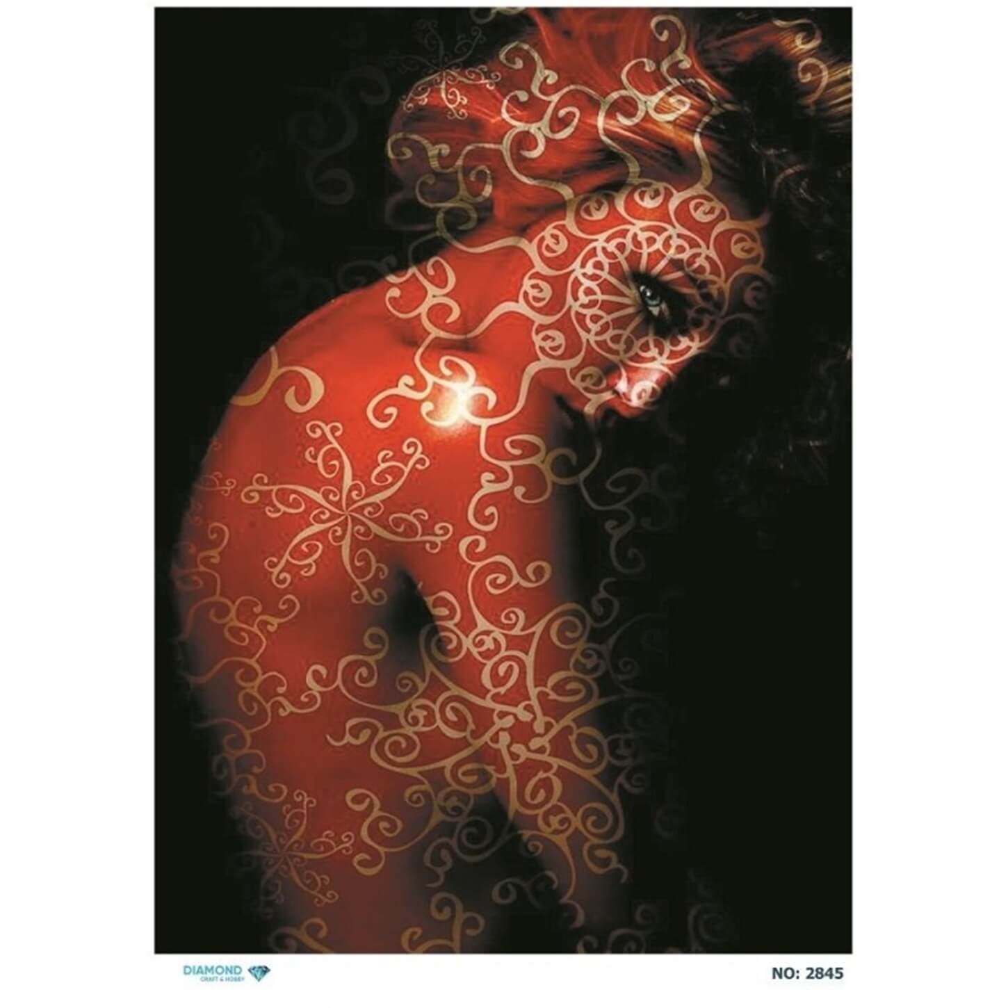 ديكوباج ورق الأرز الماسي 2845