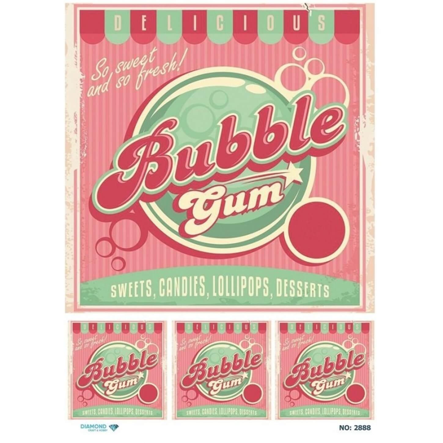 ديكوباج ورق الأرز الماسي 2888