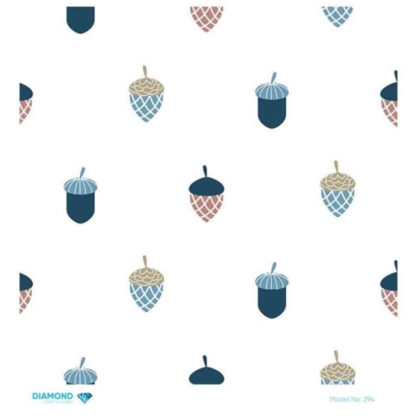 Декупаж рисовой бумагой ромб 294