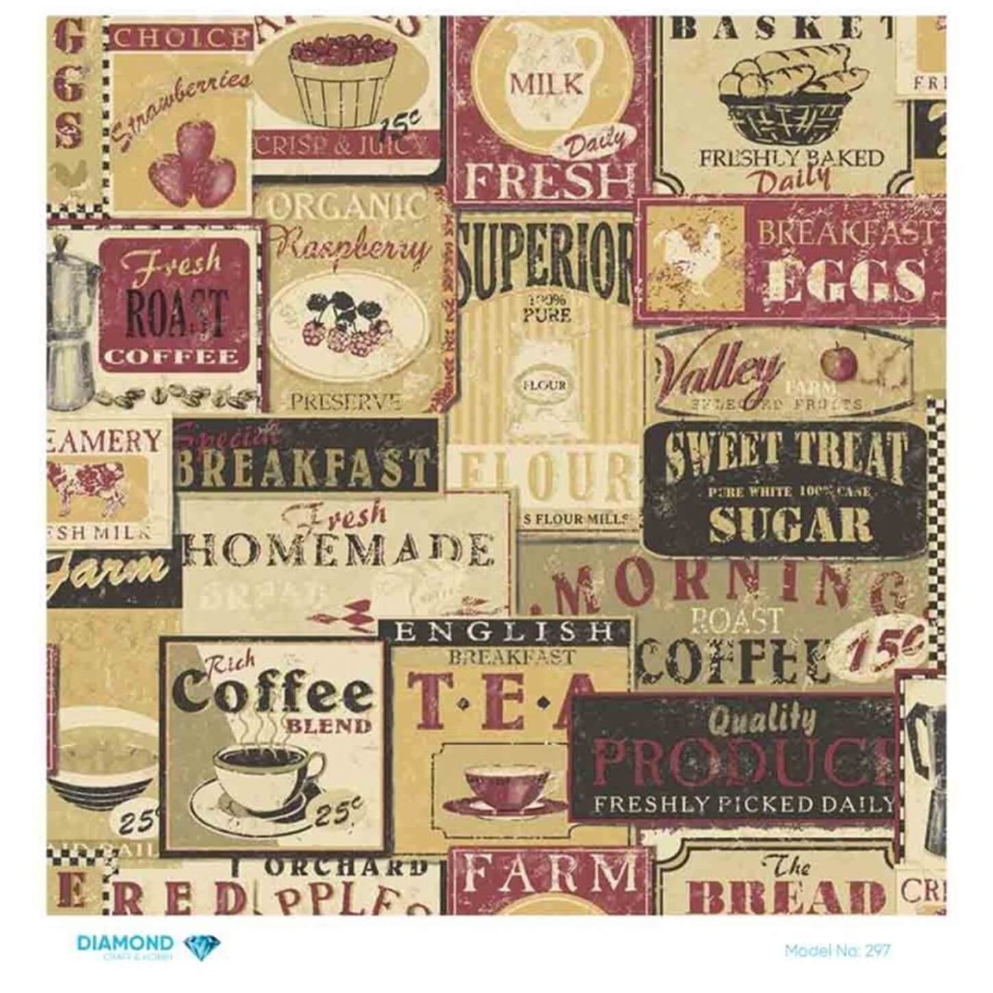 Декупаж рисовой бумагой с бриллиантами 297