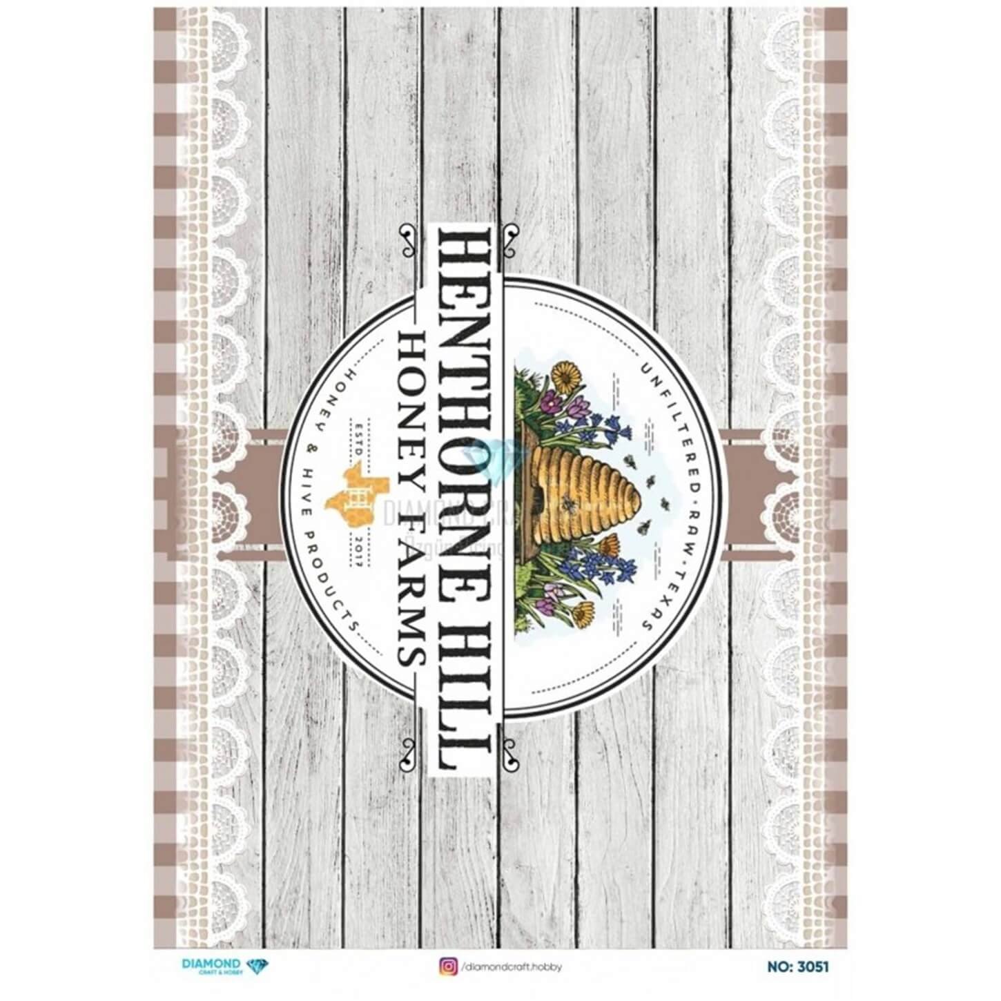 Алмазная рисовая бумага для декупажа 3051