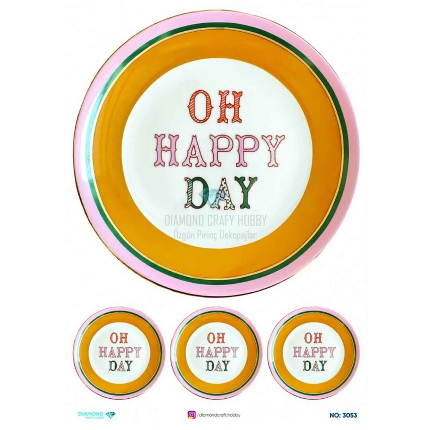 Алмазная рисовая бумага для декупажа 3053