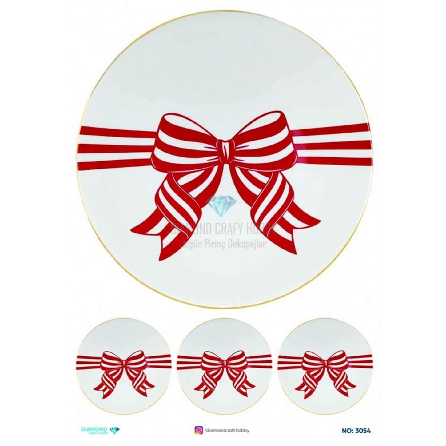 ديكوباج ورق الأرز الماسي 3054