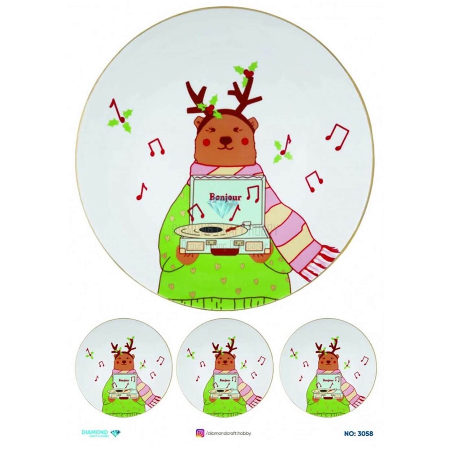 Алмазная рисовая бумага для декупажа 3058