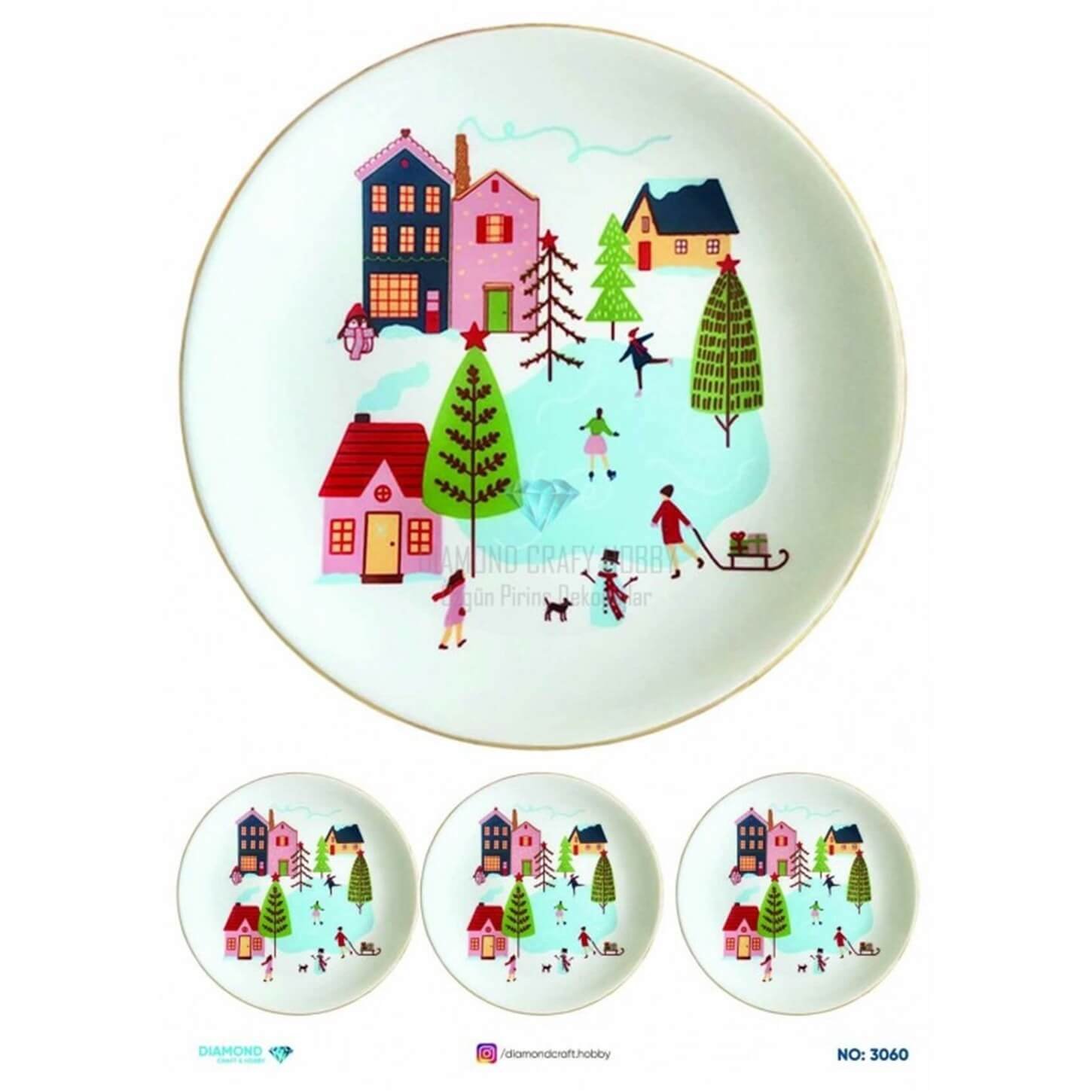 ديكوباج ورق الأرز الماسي 3060