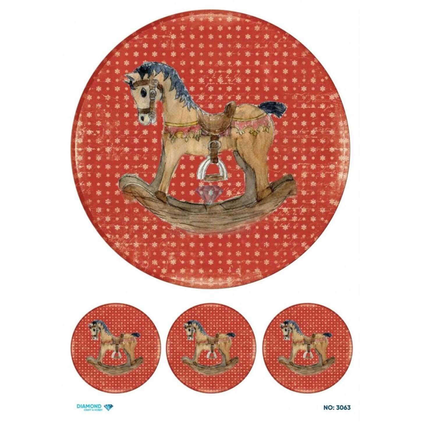 ديكوباج ورق الأرز الماسي 3063