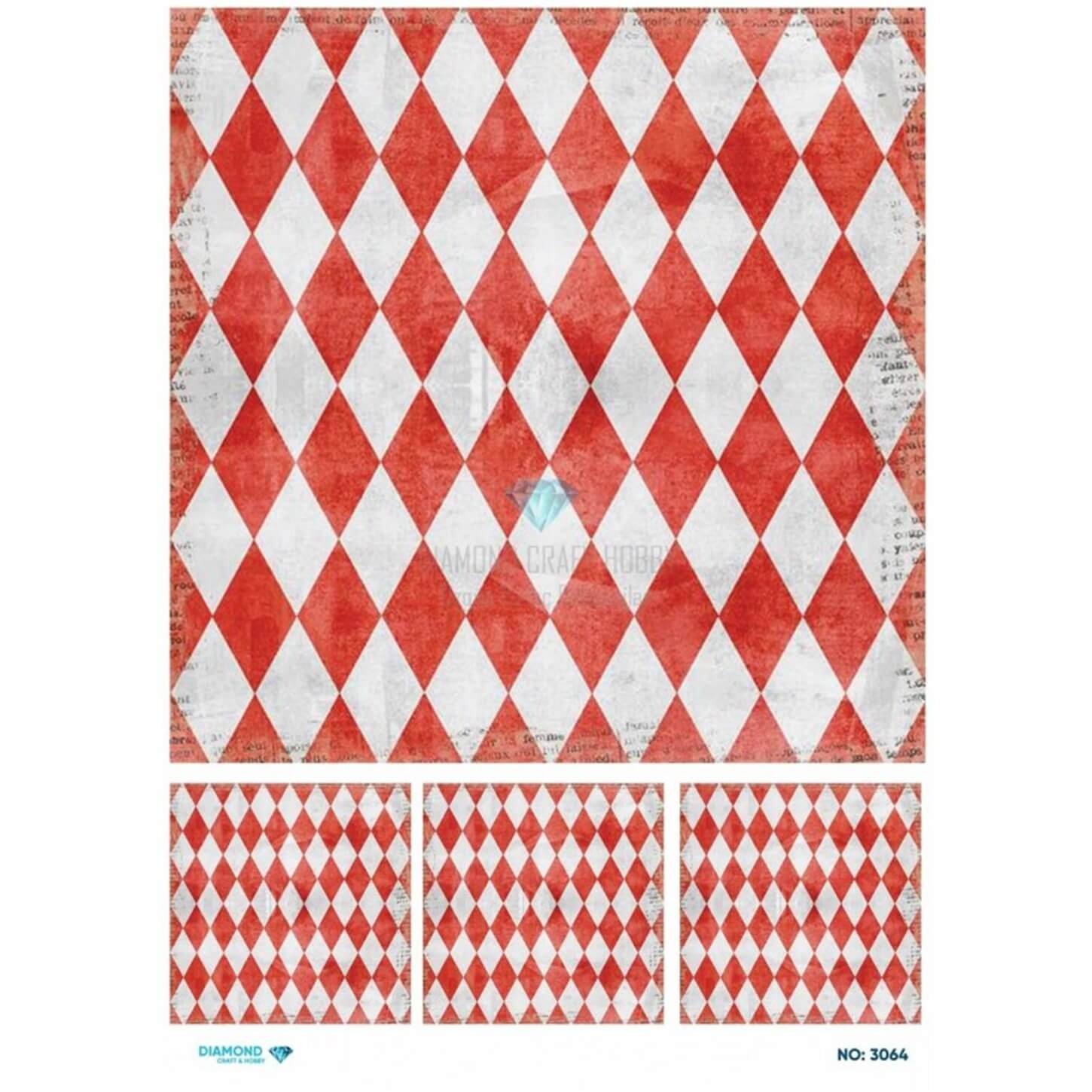 Алмазная рисовая бумага для декупажа 3064