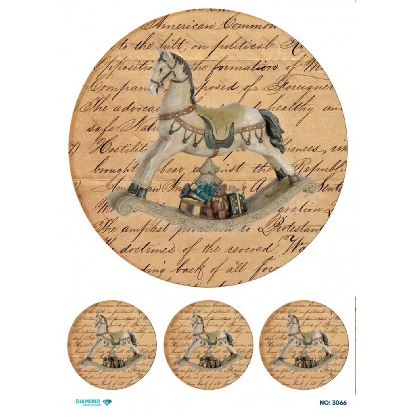 Алмазная рисовая бумага для декупажа 3066