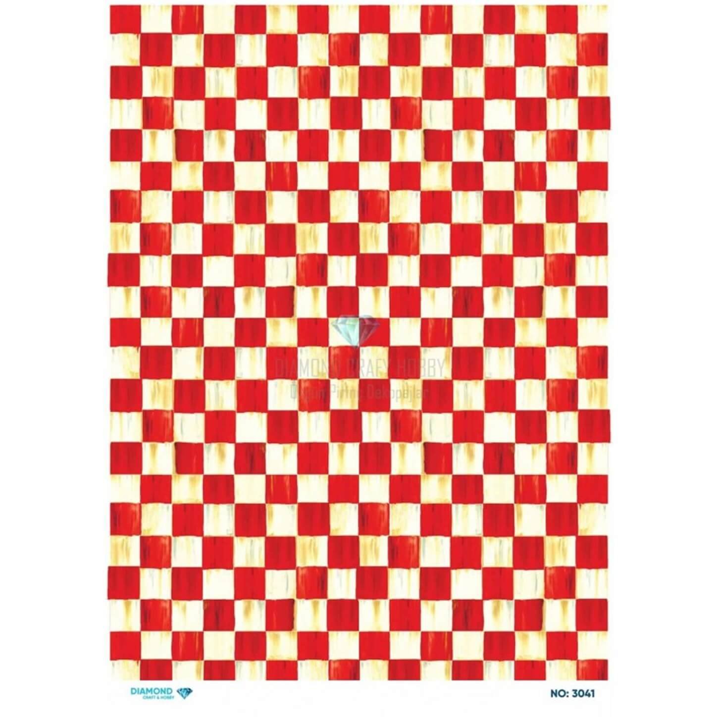 ديكوباج ورق الأرز الماسي 3068