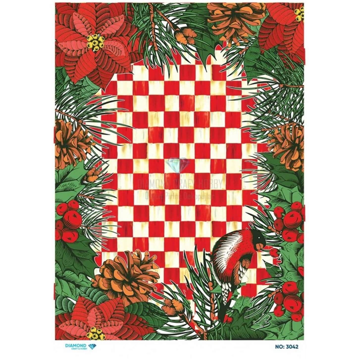 ديكوباج ورق الأرز الماسي 3069