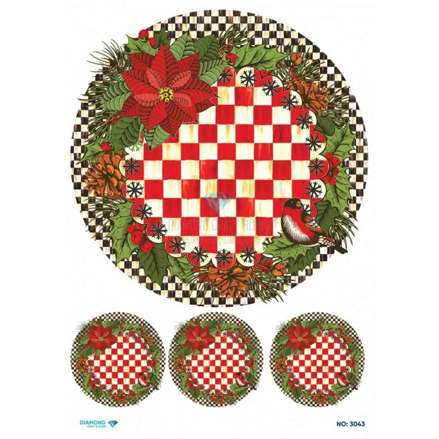 Алмазная рисовая бумага для декупажа 3070