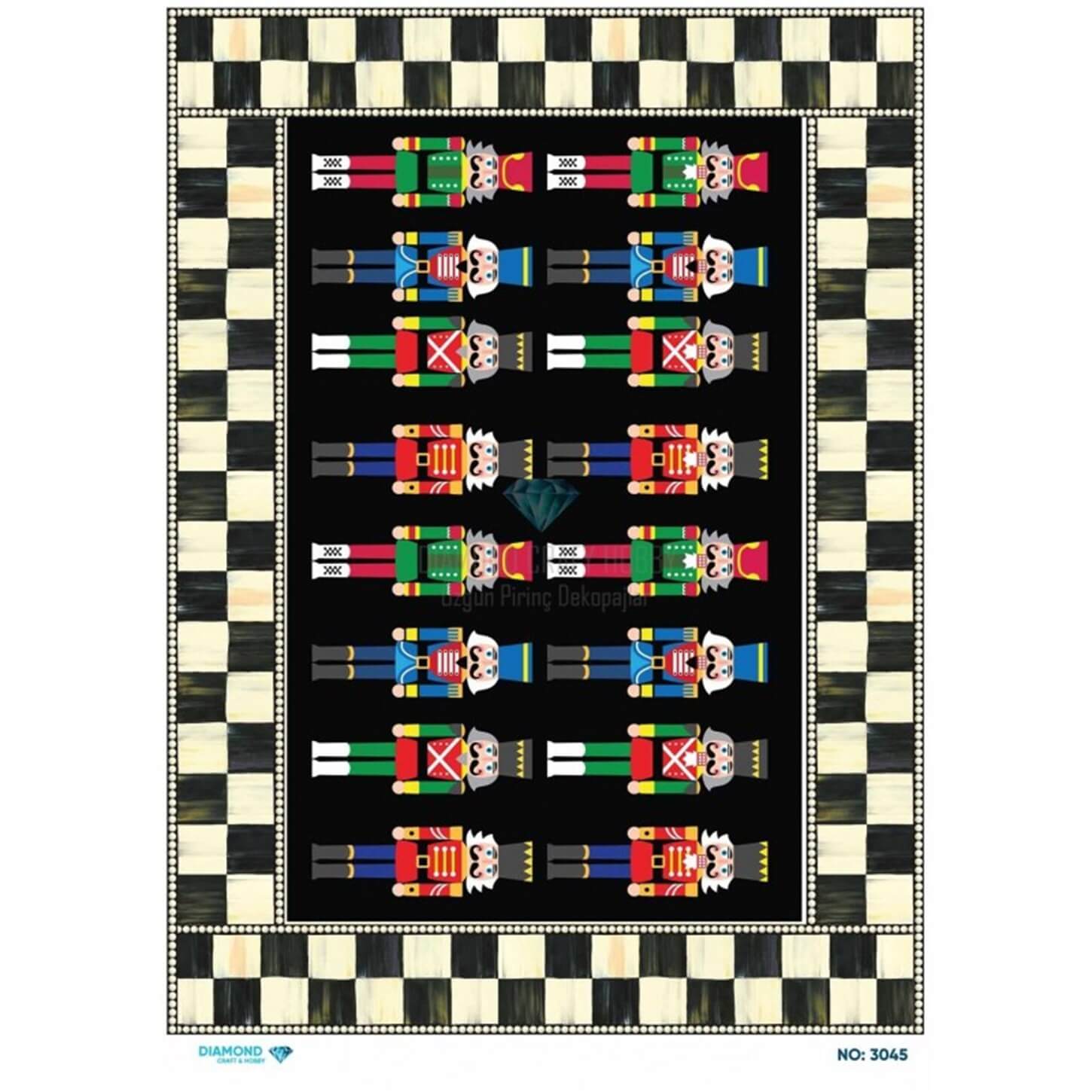 ديكوباج ورق الأرز الماسي 3072