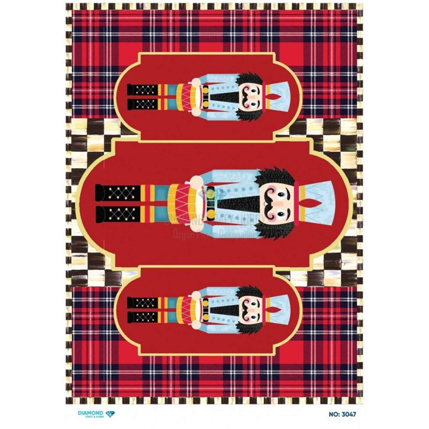 ديكوباج ورق الأرز الماسي 3074