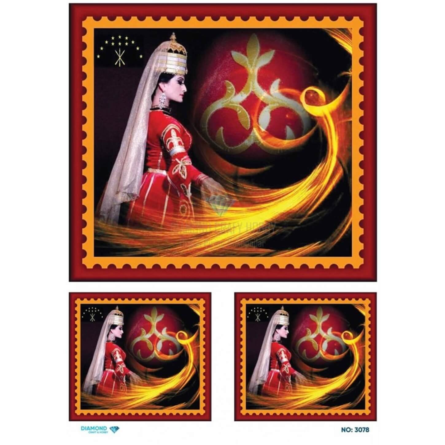 Алмазная рисовая бумага для декупажа 3078