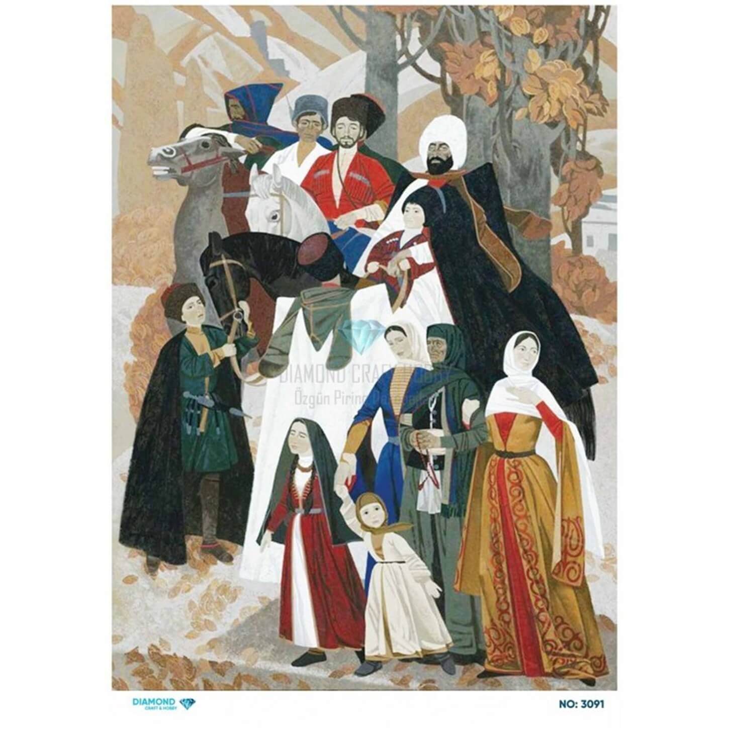 Алмазная рисовая бумага для декупажа 3091