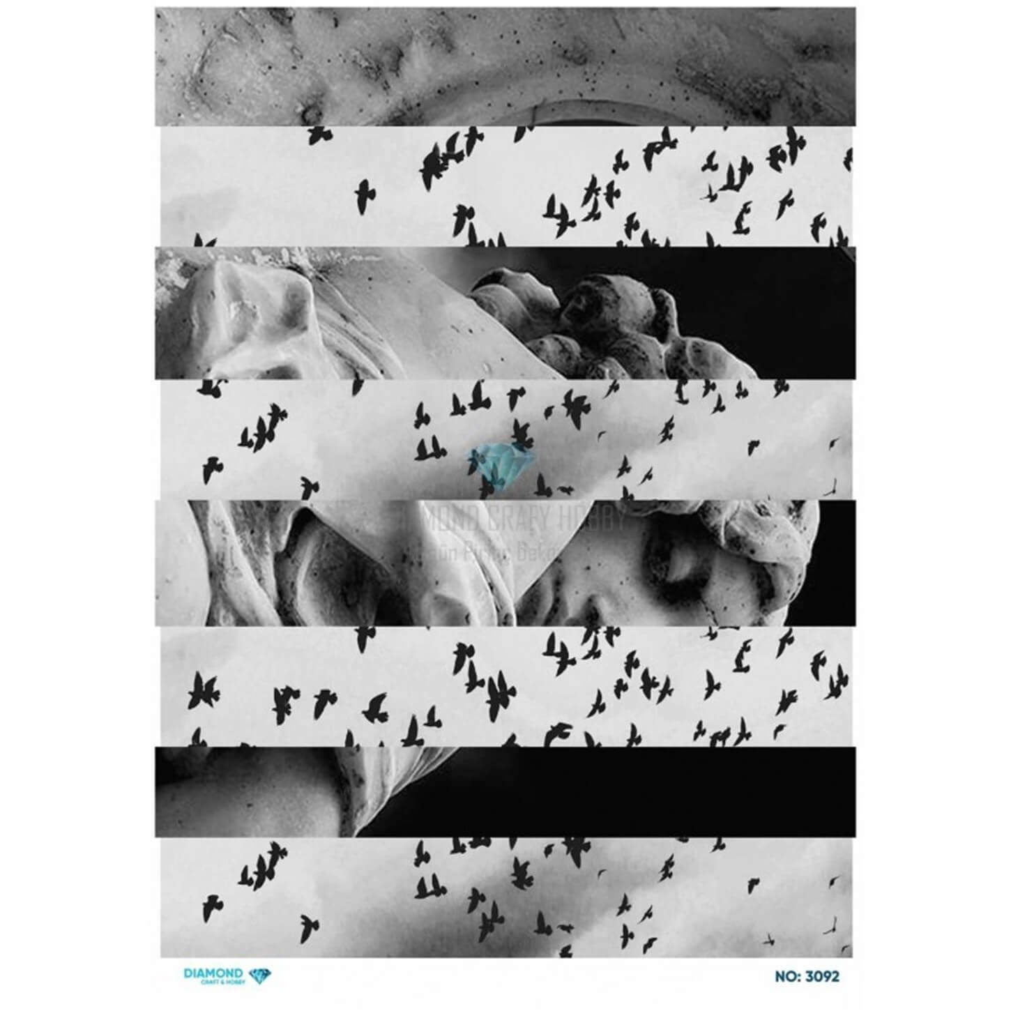 Алмазная рисовая бумага для декупажа 3092