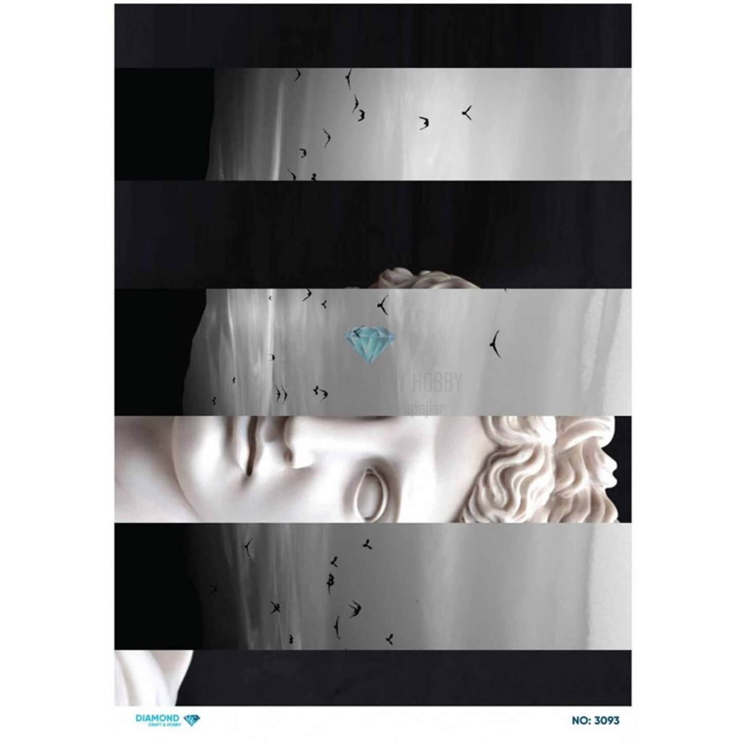 Алмазная рисовая бумага для декупажа 3093