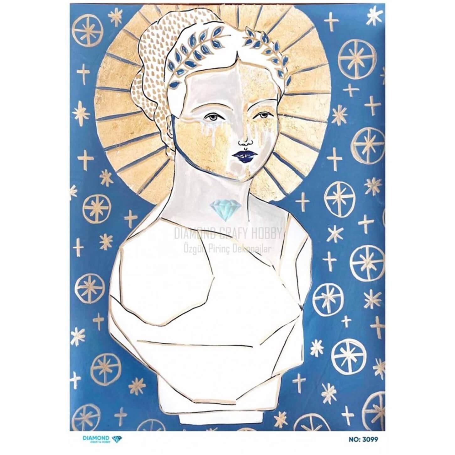 Алмазная рисовая бумага для декупажа 3099