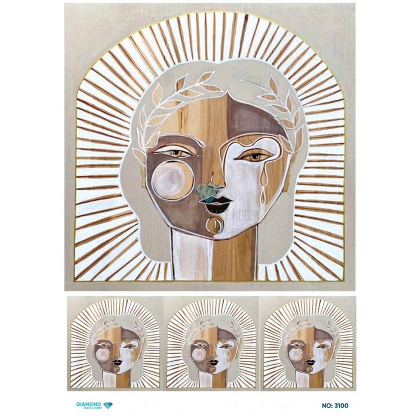 Алмазная рисовая бумага для декупажа 3100