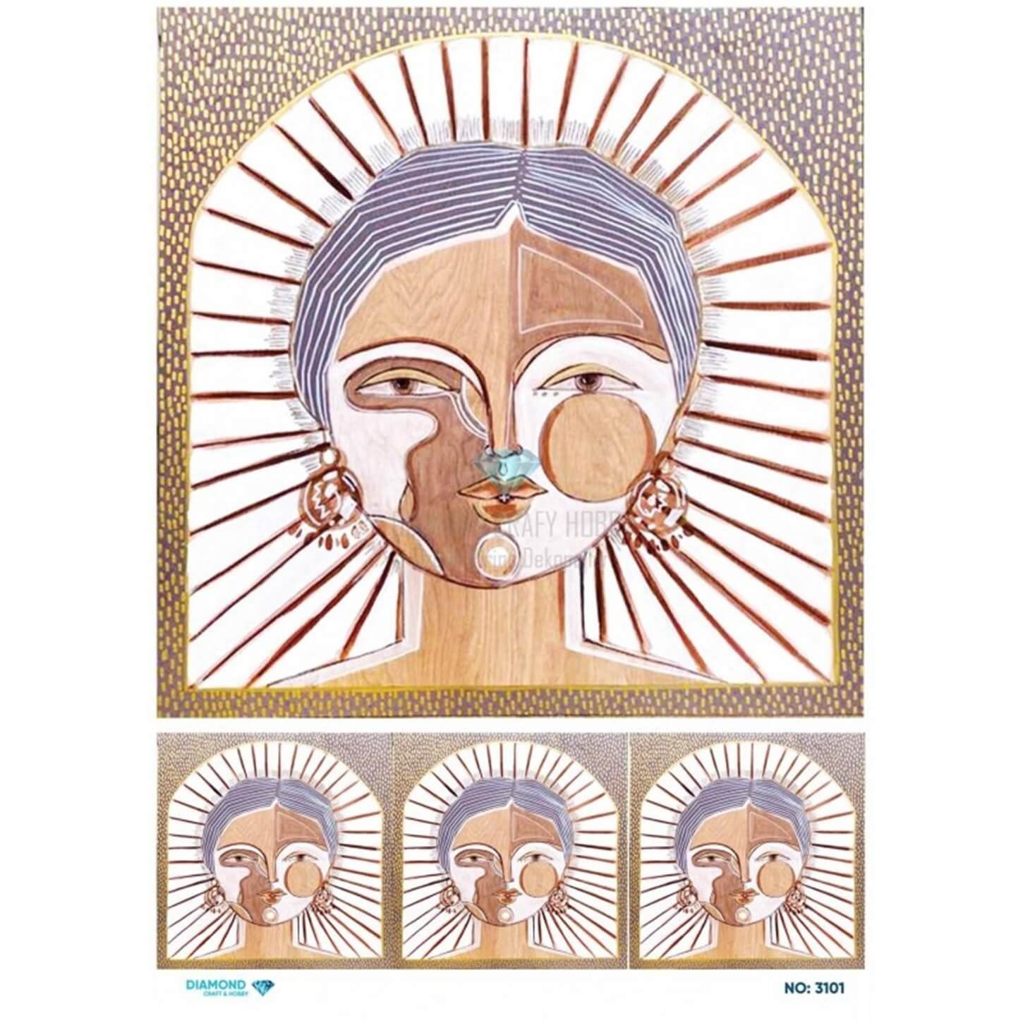 Алмазная рисовая бумага для декупажа 3101