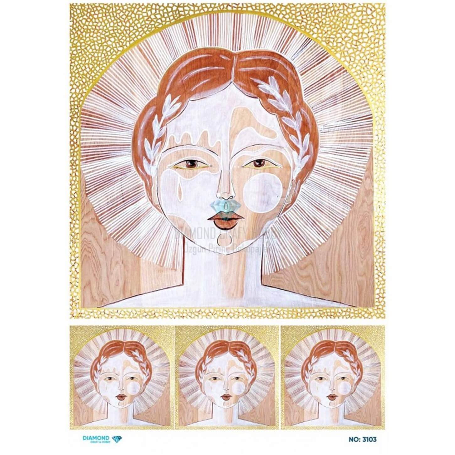 Алмазная рисовая бумага для декупажа 3103