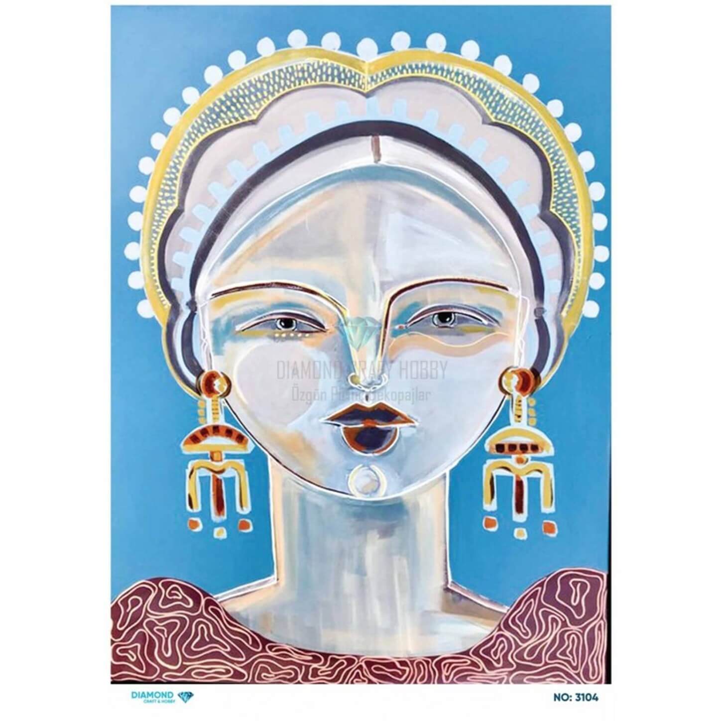 Алмазная рисовая бумага для декупажа 3104