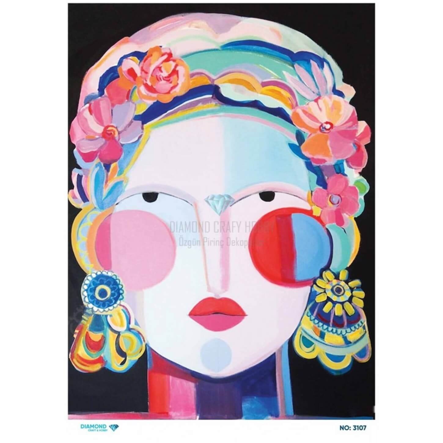 Алмазная рисовая бумага для декупажа 3107