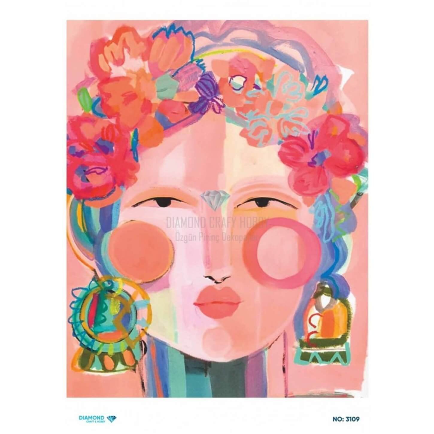 ديكوباج ورق الأرز الماسي 3109